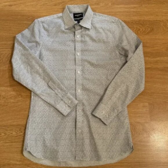 Bonobos Shirt Mens 16/36 (Large) Wrinkle Free Tailored Fit Blue/White Geometric - Picture 1 of 4